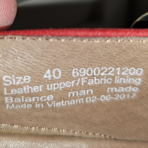 Women's Red Mary Jane Wedge Shoes - Picture 4 of 5